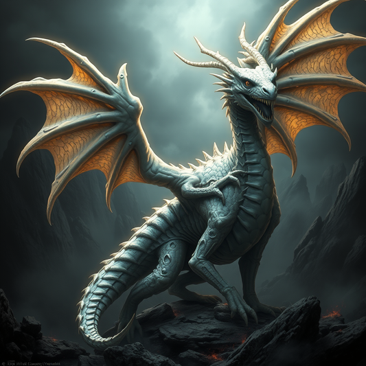 Epic Dark Dragon Fantasy Art - May 2026 Collection iPhone Case