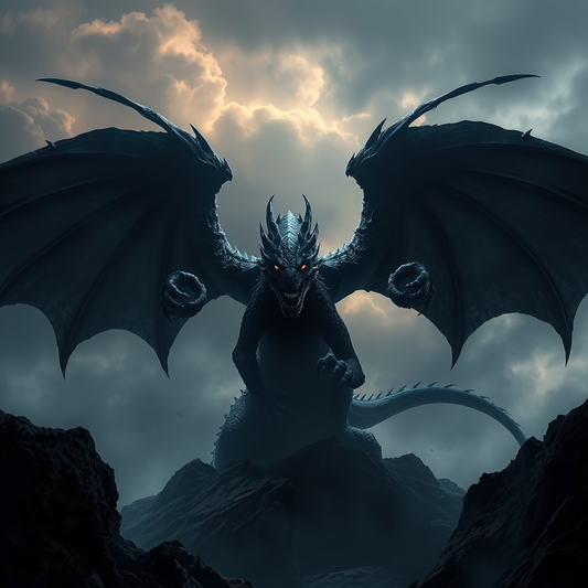 Epic Black Dragon Fantasy Art - May 2026 Collection iPhone Case