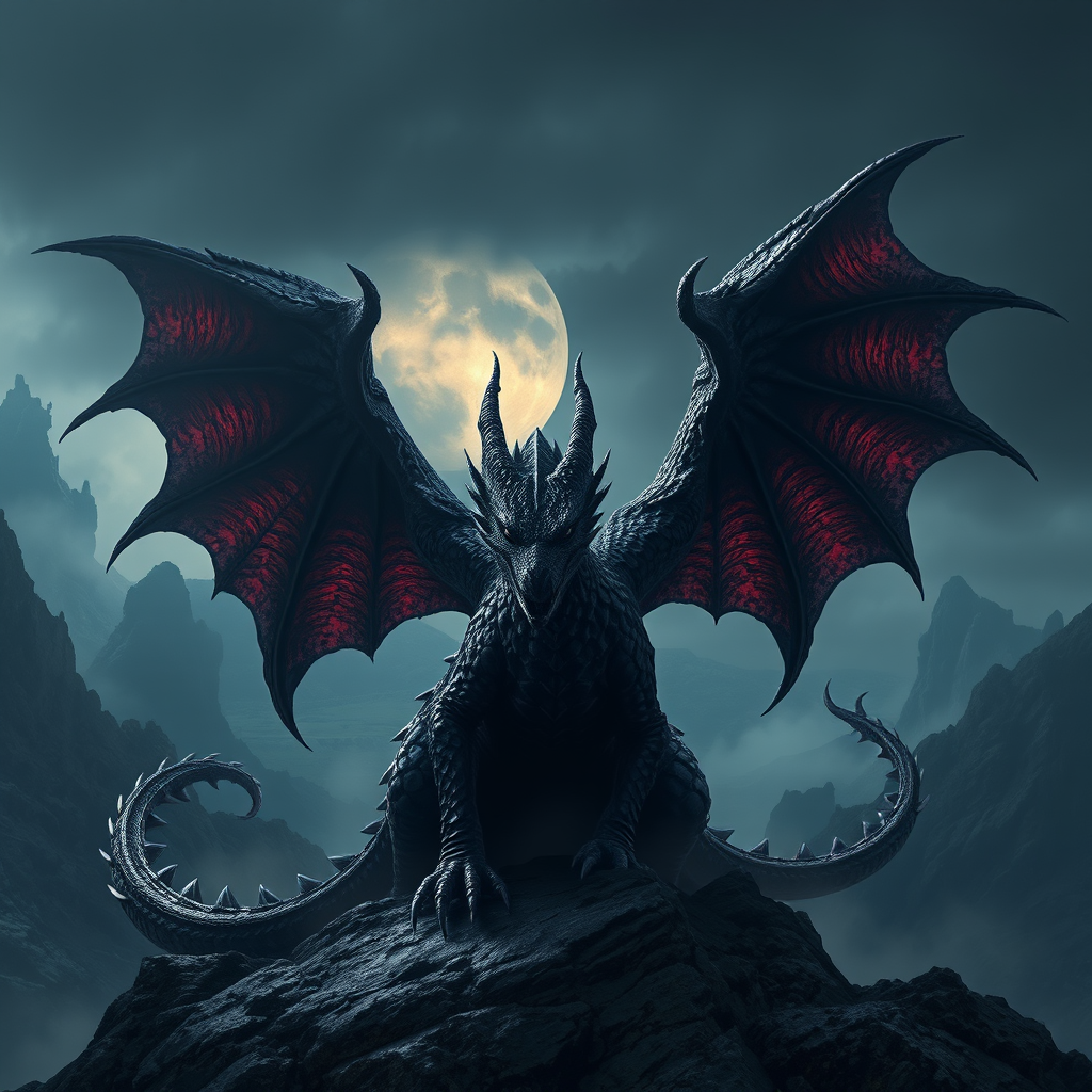 Epic Dark Dragon Fantasy Art - May 2026 Collection iPhone Case
